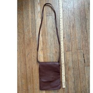 Brown Pelle Genuine Leather Crossbody bag made in Italy